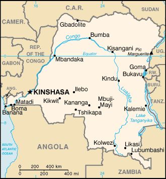 kinshasa congo map